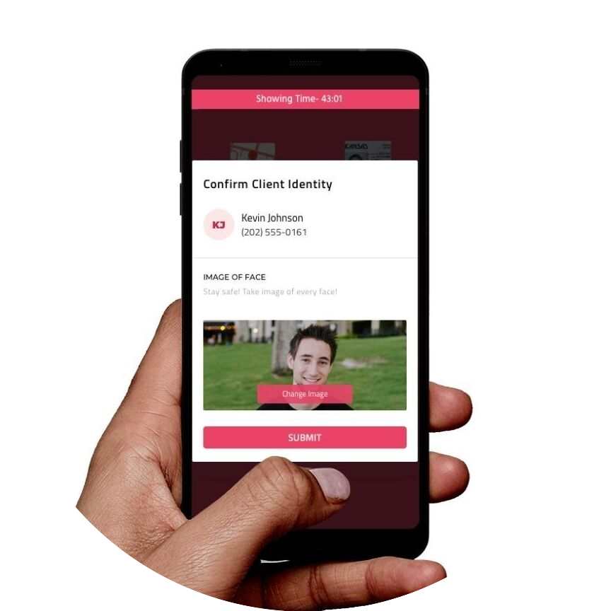SafeShowings app: confirm client identity